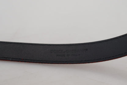 Rotes Glitzerleder Silberne Metallschnalle