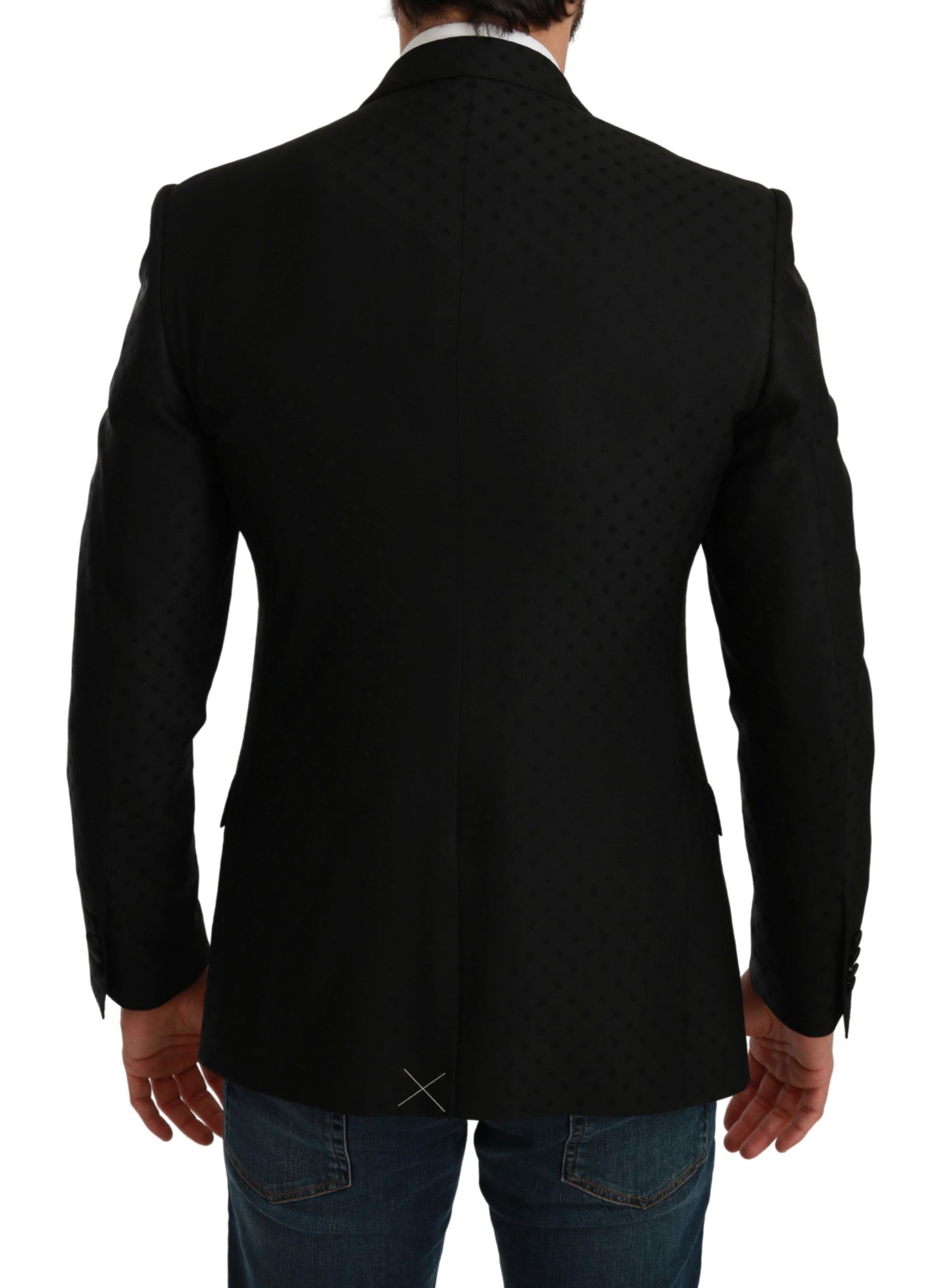 Schwarzer Slim Fit Mantel Jacke MARTINI Blazer
