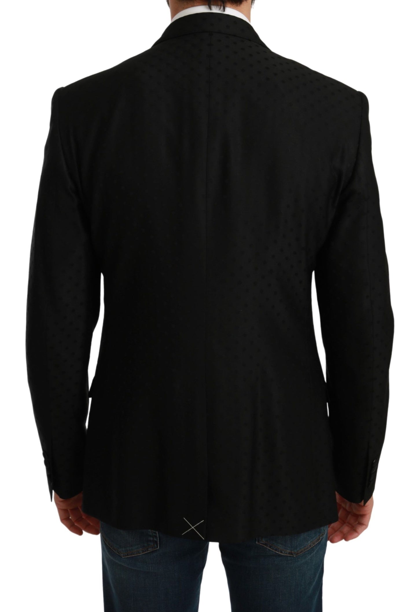 Schwarzer Slim Fit Mantel Jacke MARTINI Blazer