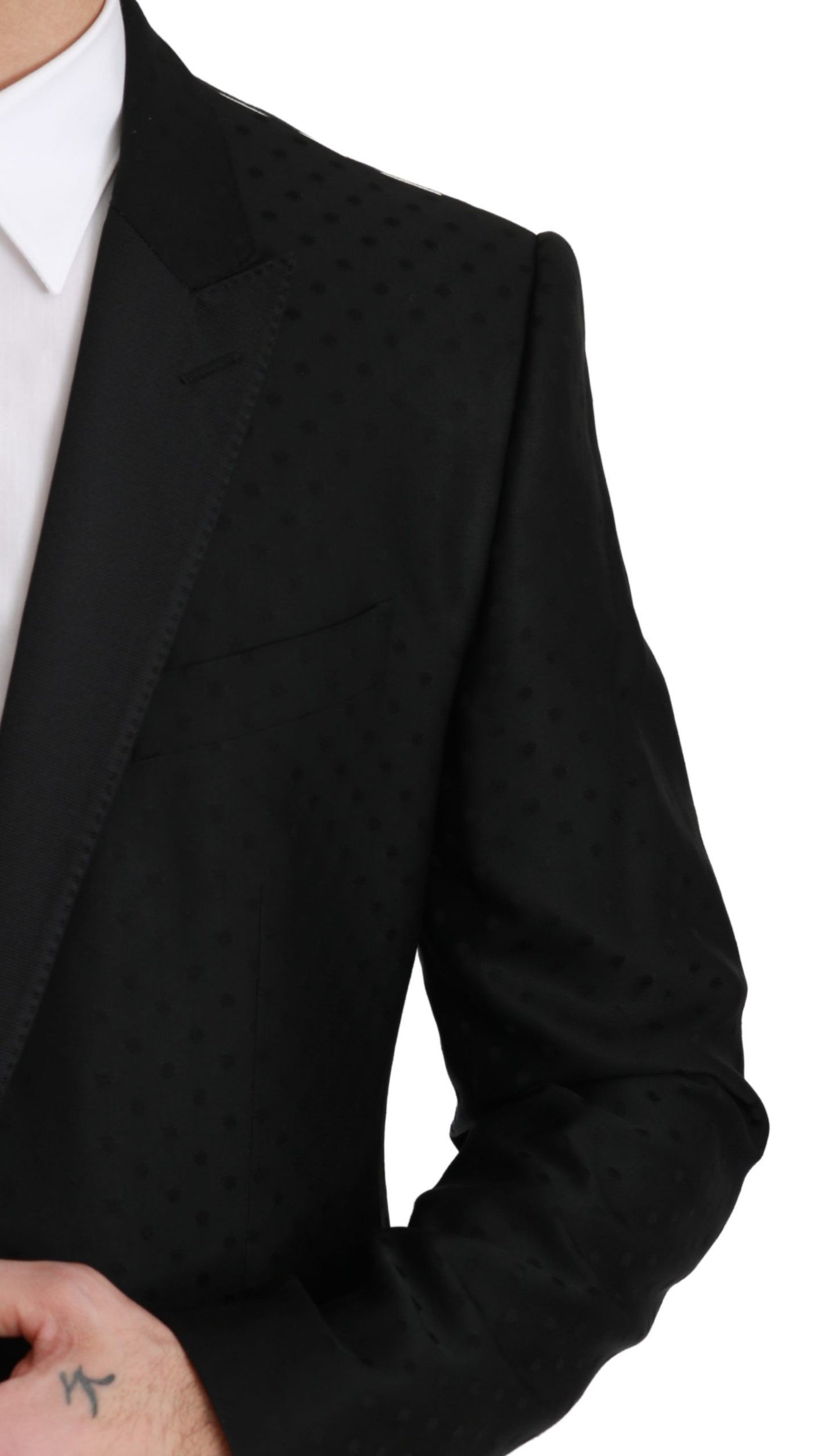 Schwarzer Slim Fit Mantel Jacke MARTINI Blazer