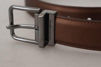 Bronze Leder Silberton Metallschnalle Männer