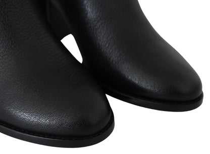 Schwarzes Leder Method 65 Stiefel