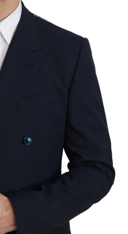 Blauer Slim Fit 3 Stück MARTINI Wollanzug