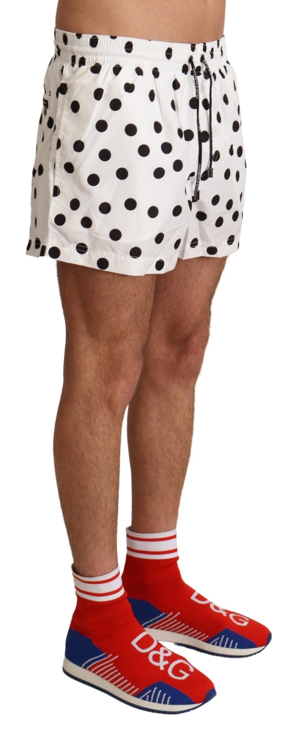 White Polka Dots Beachwear Shorts Bademode