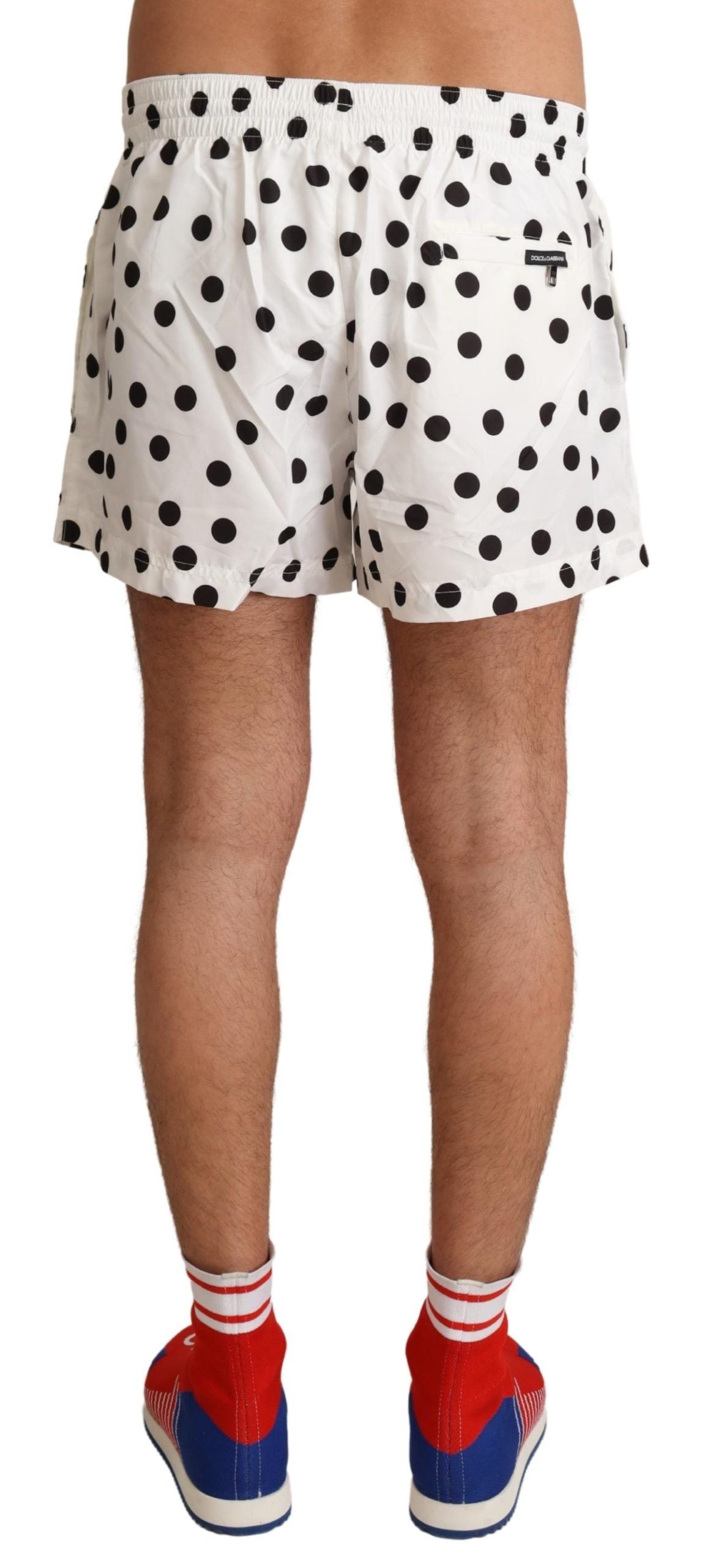 White Polka Dots Beachwear Shorts Bademode