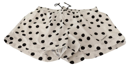 White Polka Dots Beachwear Shorts Bademode