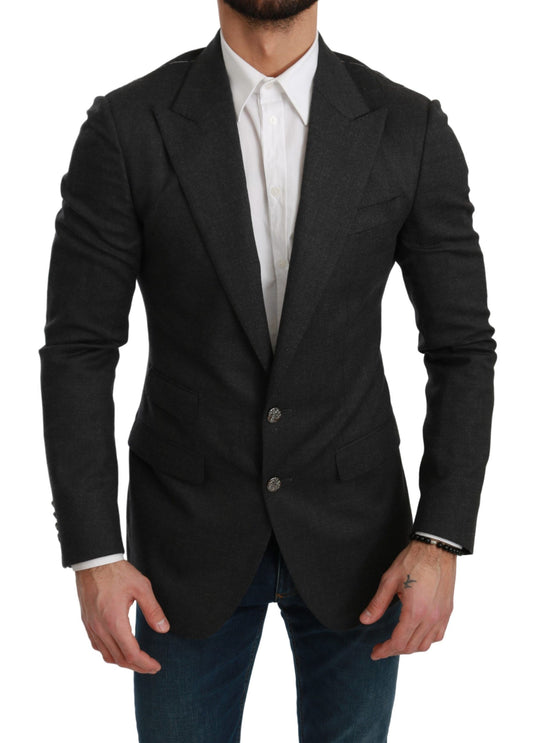 Graue NAPOLI Slim Fit Jacke Wollblazer