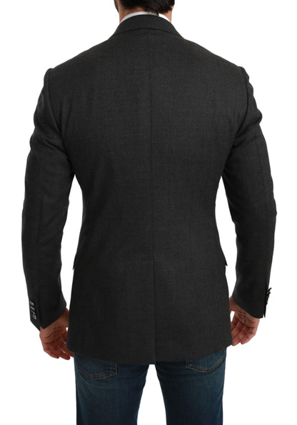 Graue NAPOLI Slim Fit Jacke Wollblazer