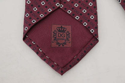 Maroon Classic DG Logo Herren Krawatte Schlank