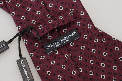 Maroon Classic DG Logo Herren Krawatte Schlank
