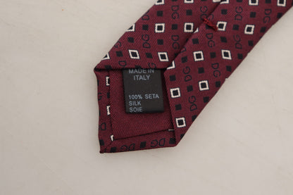 Maroon Classic DG Logo Herren Krawatte Schlank