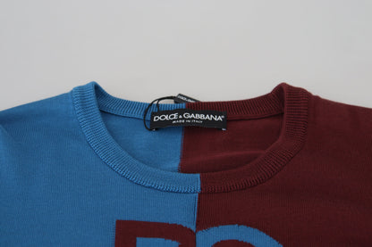 Multicolor Rundhals-Pullover mit Spitze