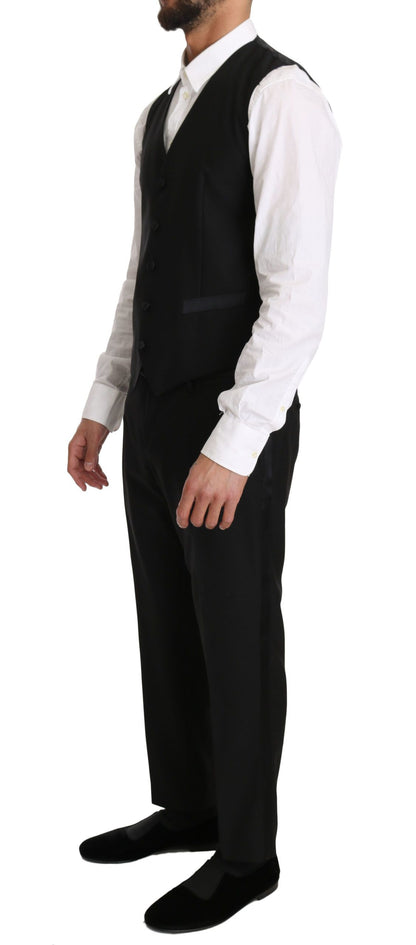 Schwarze Wolle Kleid Weste Gillet Vest