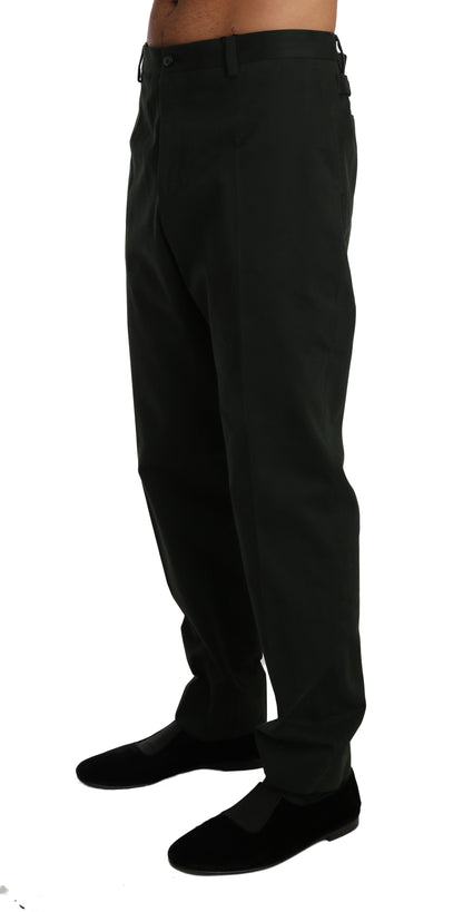 Dunkelgrünes Baumwollkleid Formelle Hose