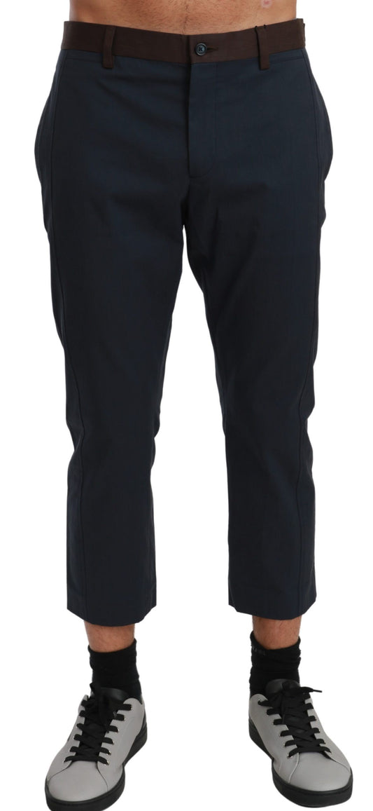 Braun gestreifte Cropped-Hose Hose