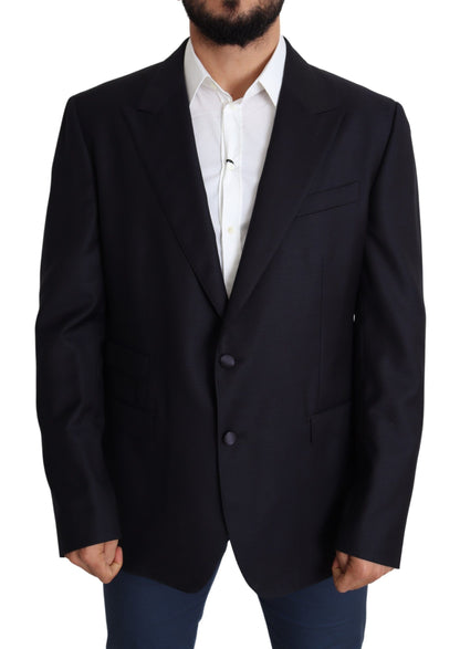 Schwarzer einreihiger NAPOLI-Blazer aus Wolle