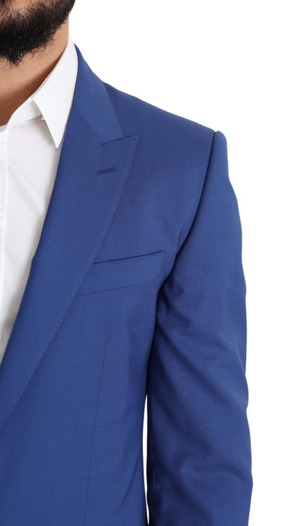 Blauer einreihiger Wollmantel MARTINI Blazer
