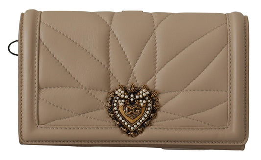 Beige Leder Devotion Kartenhalter IPHONE 11 PRO Geldbörse