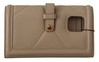 Beige Leder Devotion Kartenhalter IPHONE 11 PRO Geldbörse