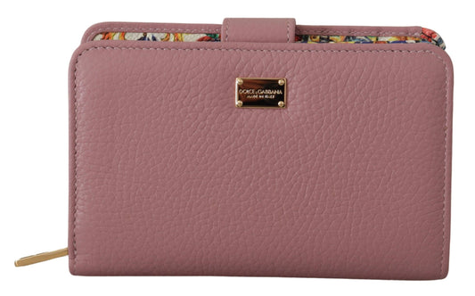 Rosa geblümtes Leder Bifold Continental Clutch Geldbörse