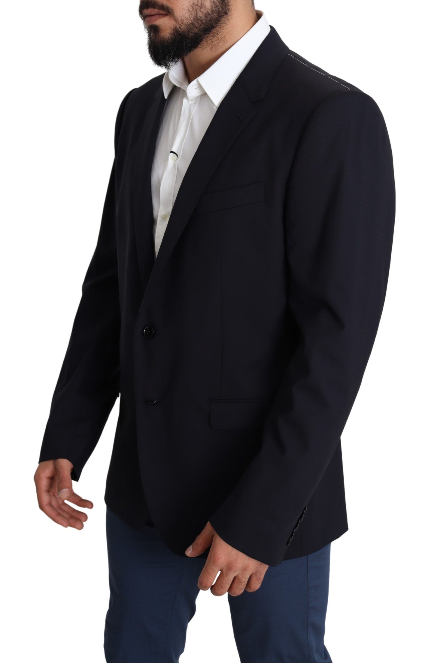 Schwarzer Woll-Stretch-Mantel MARTINI Blazer