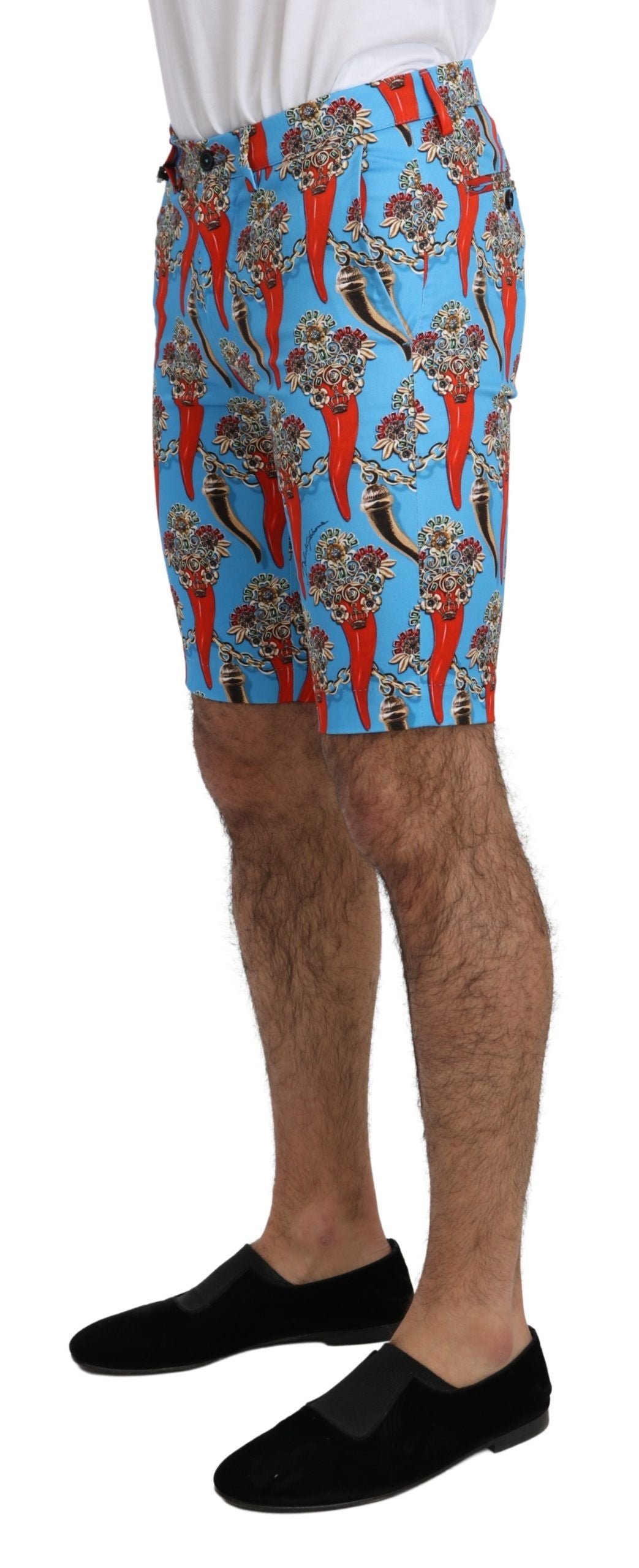 Blaue Baumwolle Stretch Casual Royal Chili Shorts