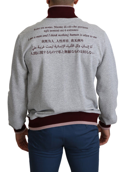 Grauer Homo Sum Rollkragenpullover Pullover
