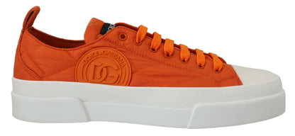 Orange Nylon Low Top Turnschuhe Schuhe