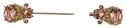 925 Sterling Silber große Kristalle Pin Brosche