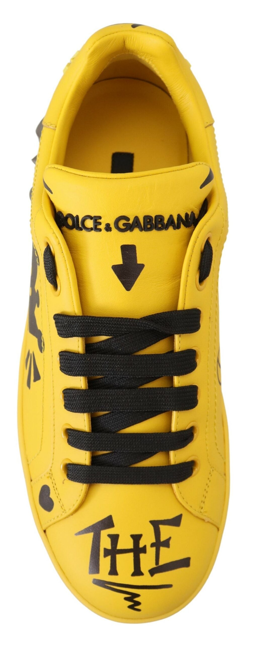 Gelbe König Nieten Casual Leder Turnschuhe Schuhe