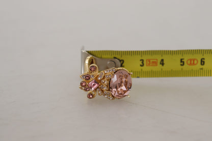 925 Sterling Silber Rosa Kristall Männer Manschettenknöpfe