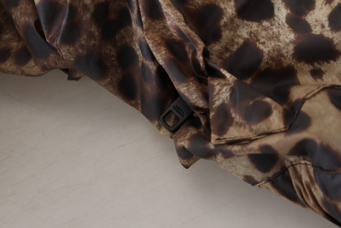 Braune Leoparden Print Männer Kapuzenjacke