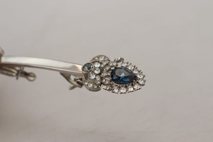 925 Sterling Silber Kristalle Pin Kragen Brosche