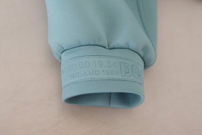 Hellblaue Polyester DG Patch Bomberjacke