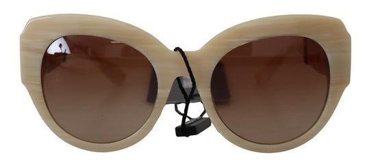 Beige Acetat Vollrand braune Gläser DG4294 Sonnenbrille