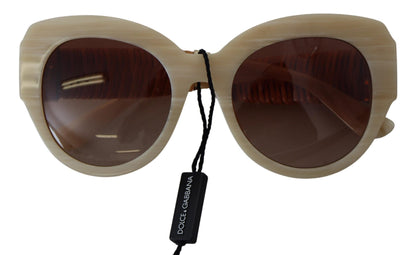 Beige Acetat Vollrand braune Gläser DG4294 Sonnenbrille