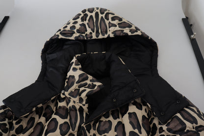 Multicolor Leopard Parka Mantel Winterjacke