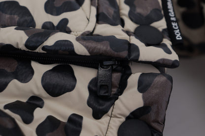 Multicolor Leopard Parka Mantel Winterjacke