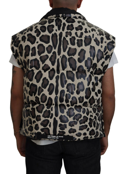 Multicolor Leopard Parka Mantel Winterjacke