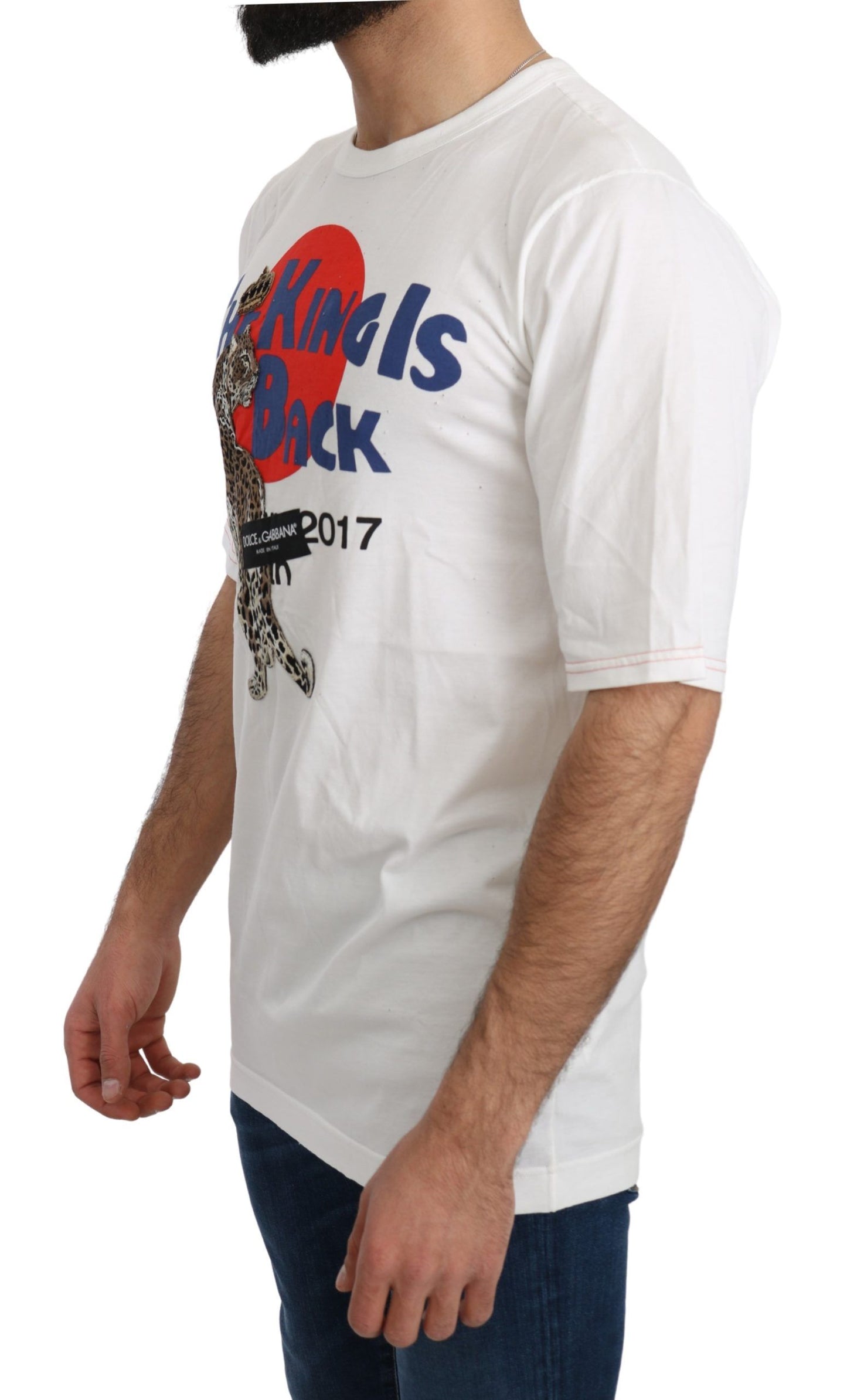 Weißes Leopard Royal Top T-shirt