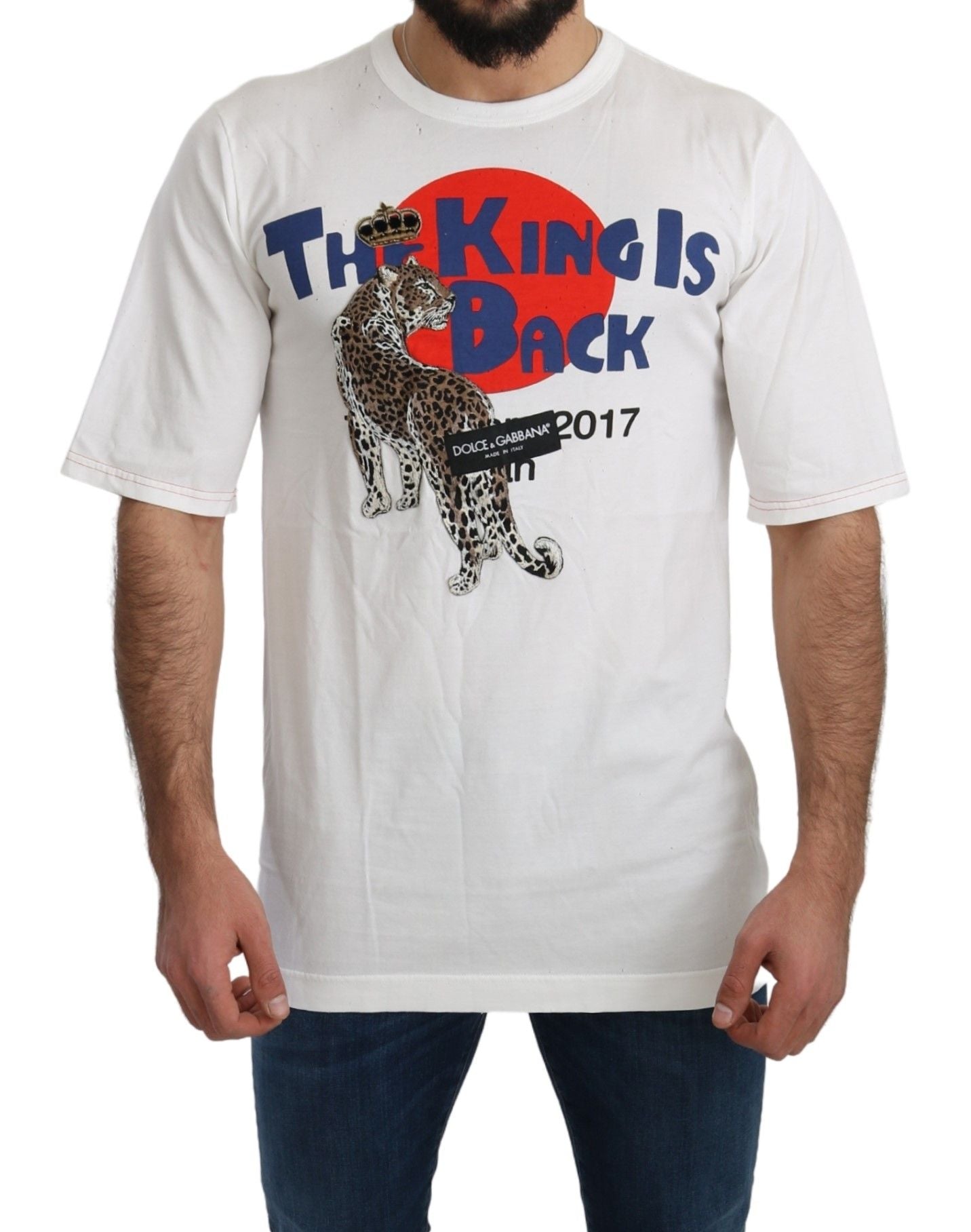 Weißes Leopard Royal Top T-shirt