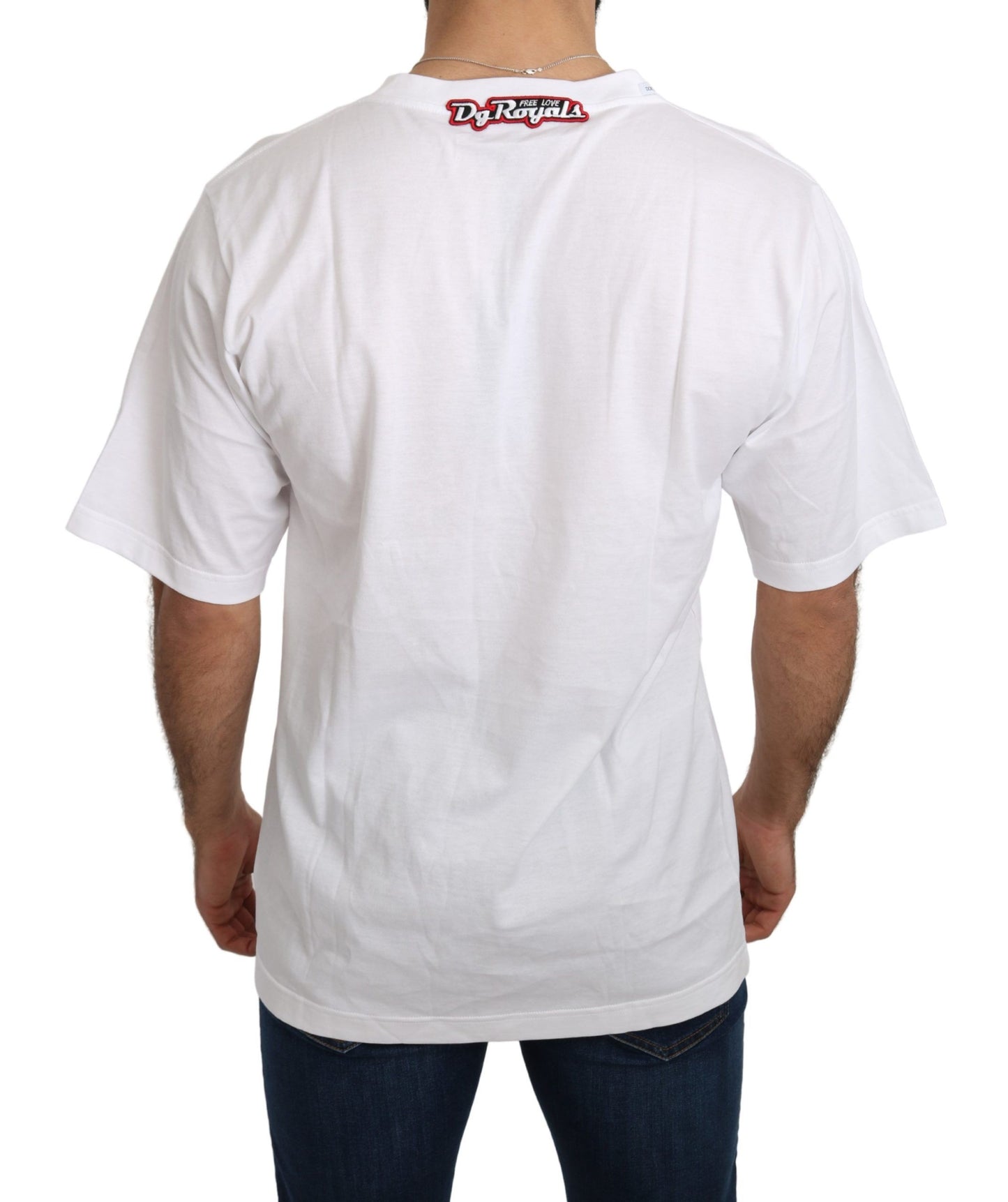 Weißes Love Panda Print Top T-shirt