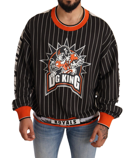 Schwarzer Multicolor DG King Print Pullover