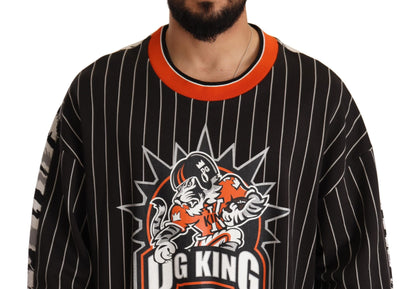 Schwarzer Multicolor DG King Print Pullover