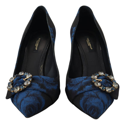 Blau Kristall verschönert Heels Pumps Schuhe