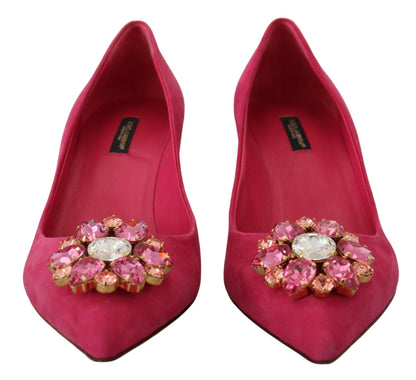 Rosa Wildleder Kristalle Heels Pumps Schuhe