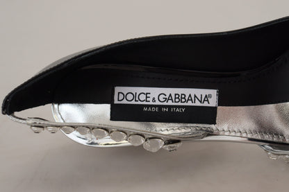 Schwarz Silber Kristall Doppeltes Design High Heels Schuhe