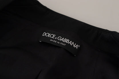 Schwarze Slim Fit Jacke mit langen Ärmeln und Schnappverschluss