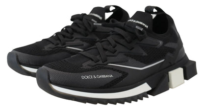 Schwarz Stretch Sorrento Turnschuhe Schuhe