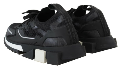 Schwarz Stretch Sorrento Turnschuhe Schuhe